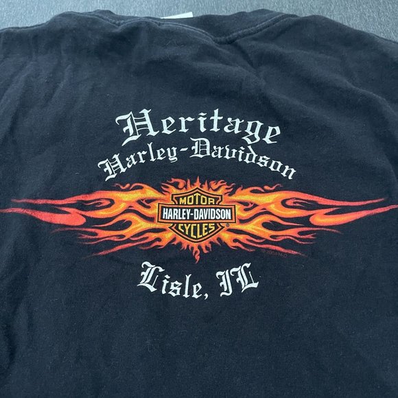 Harley-Davidson 2004 Live To Ride Ride To Live Heritage Lisle IL SS T-Shirt, 3XL - Picture 5 of 7